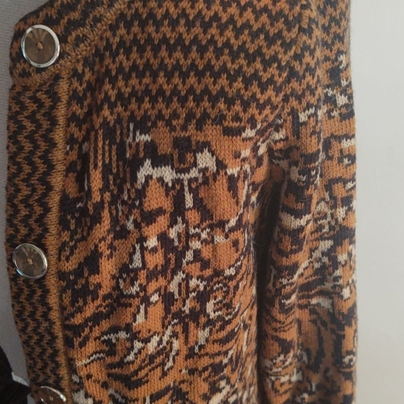 Liz Claiborne Alpaca Blend Mustard Brown Cardigan - Picture 3 of 9